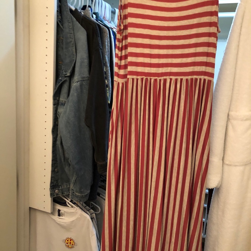 Mid-length striped dress - brand new! Tags on